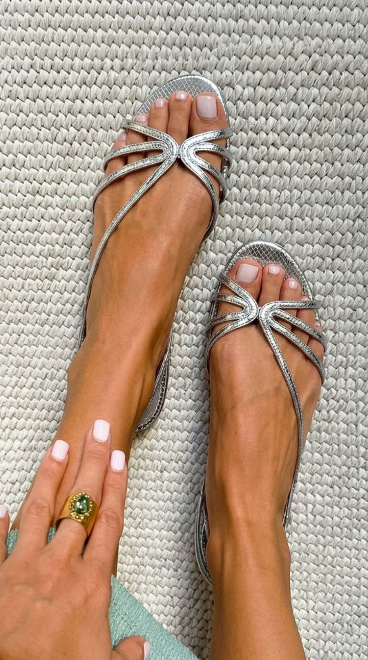 Sandalias Elegantes con Brillo