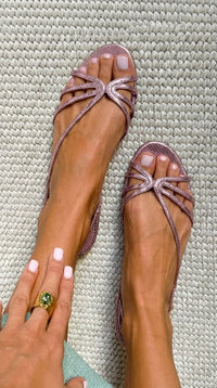 Sandalias Elegantes con Brillo