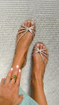 Sandalias Elegantes con Brillo