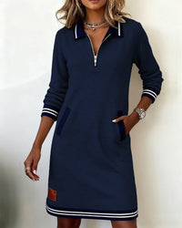 Vestido polo Inés en azul marino