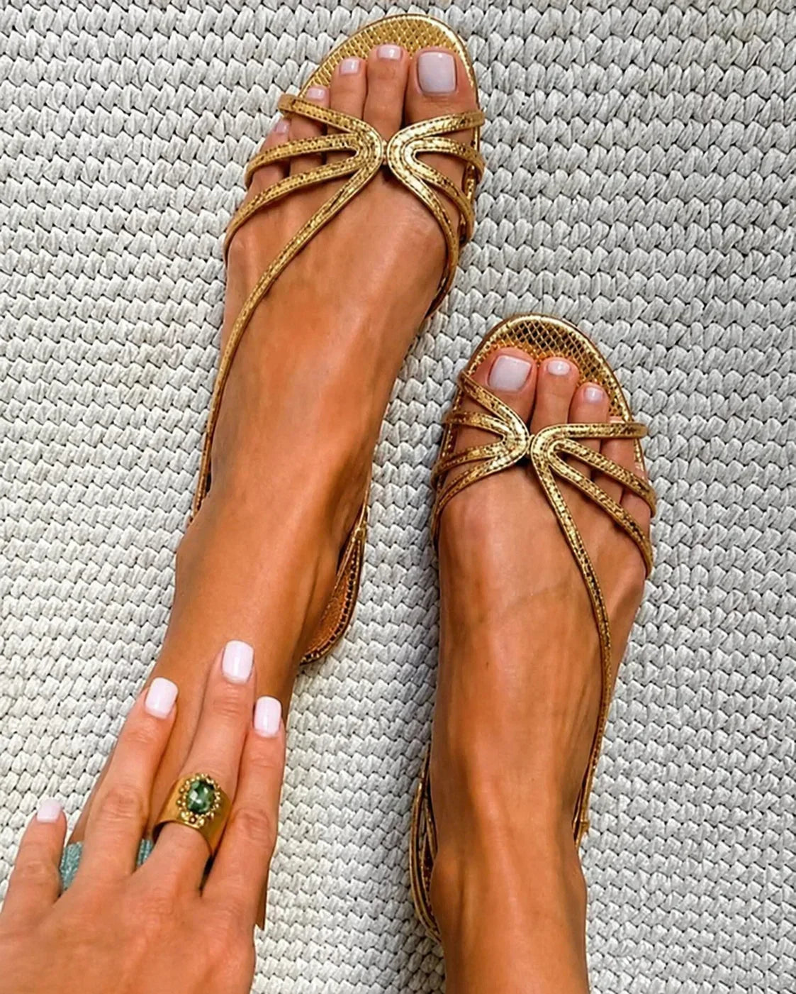 Sandalias Elegantes con Brillo