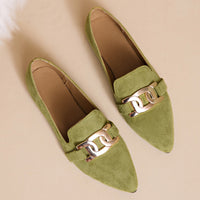 Victoria | Mocasines de Ante con Cadena