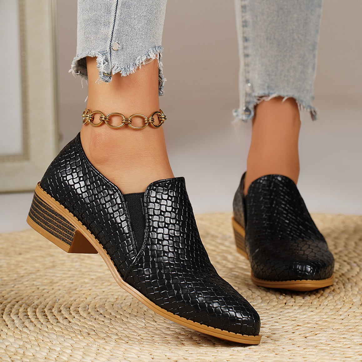 Olivia | Mocasines Efecto Trenzado