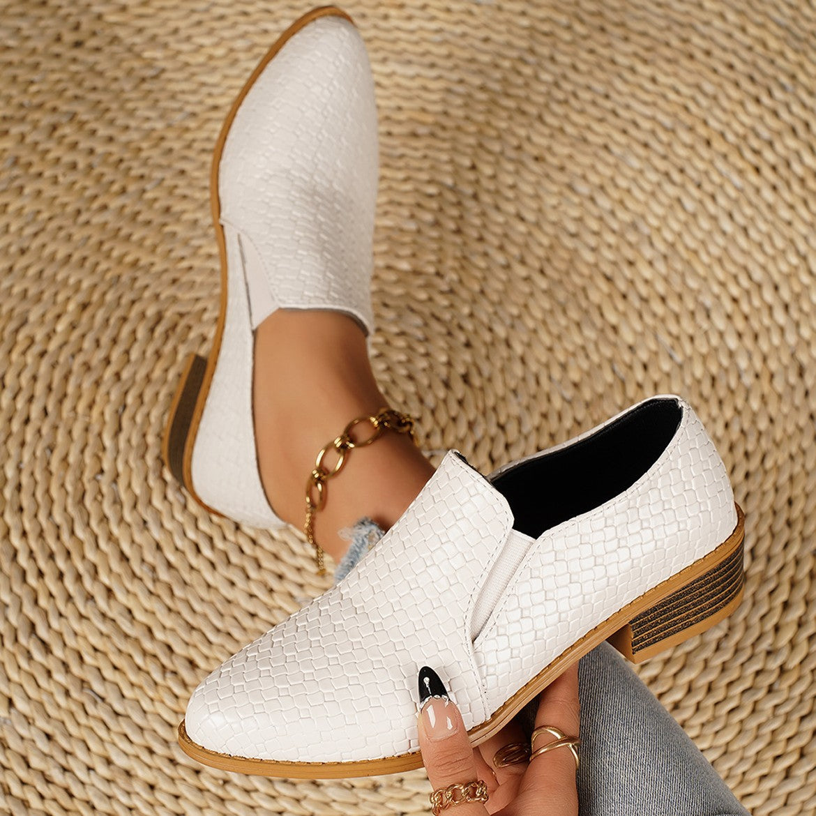 Olivia | Mocasines Efecto Trenzado