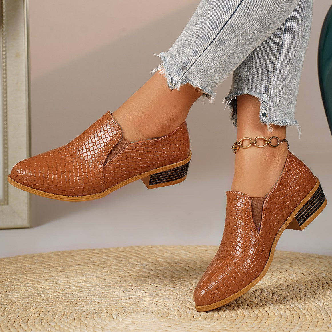 Olivia | Mocasines Efecto Trenzado