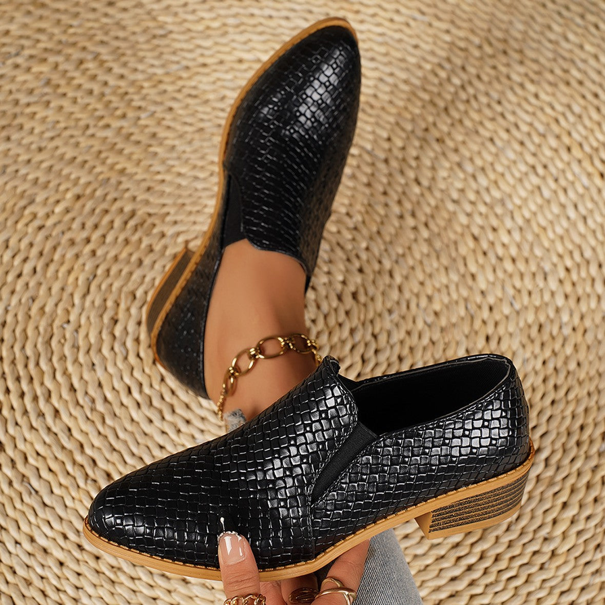 Olivia | Mocasines Efecto Trenzado