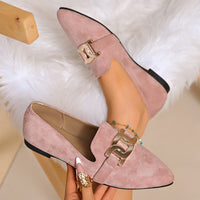 Victoria | Mocasines de Ante con Cadena