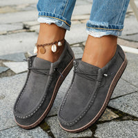 Adriana mocasines tobilleros color gris ceniza