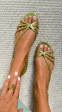 Sandalias Elegantes con Brillo