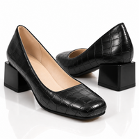 Zapatos de tacón bloque Elena en negro